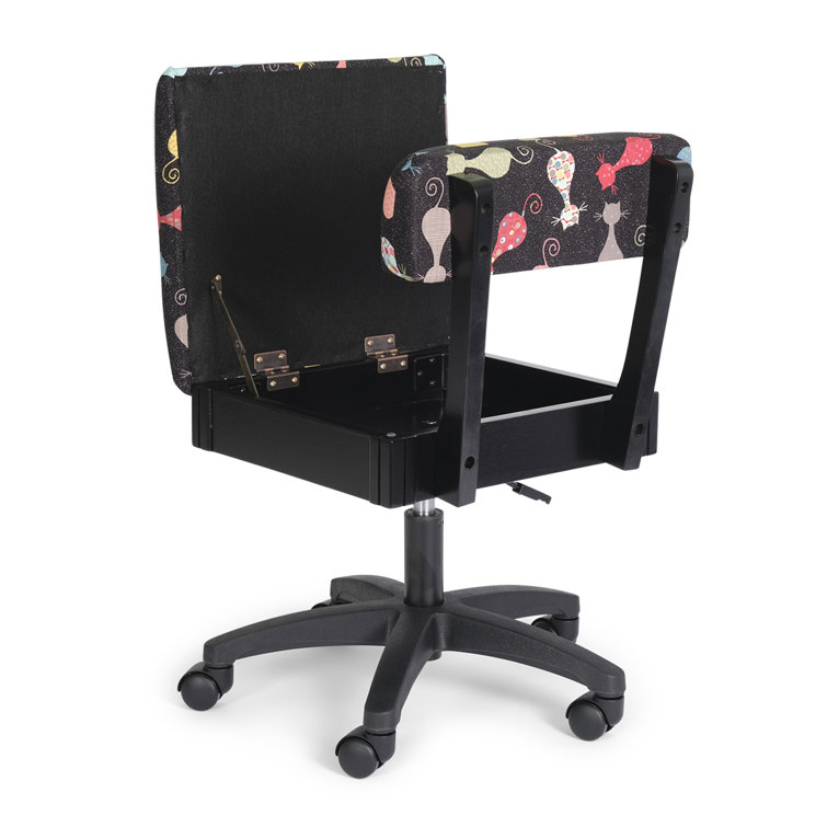 Adjustable outlet sewing chair